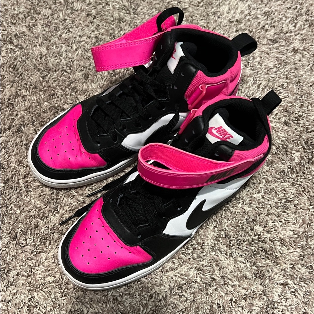 Nike Kids Black and Pink Sneakers